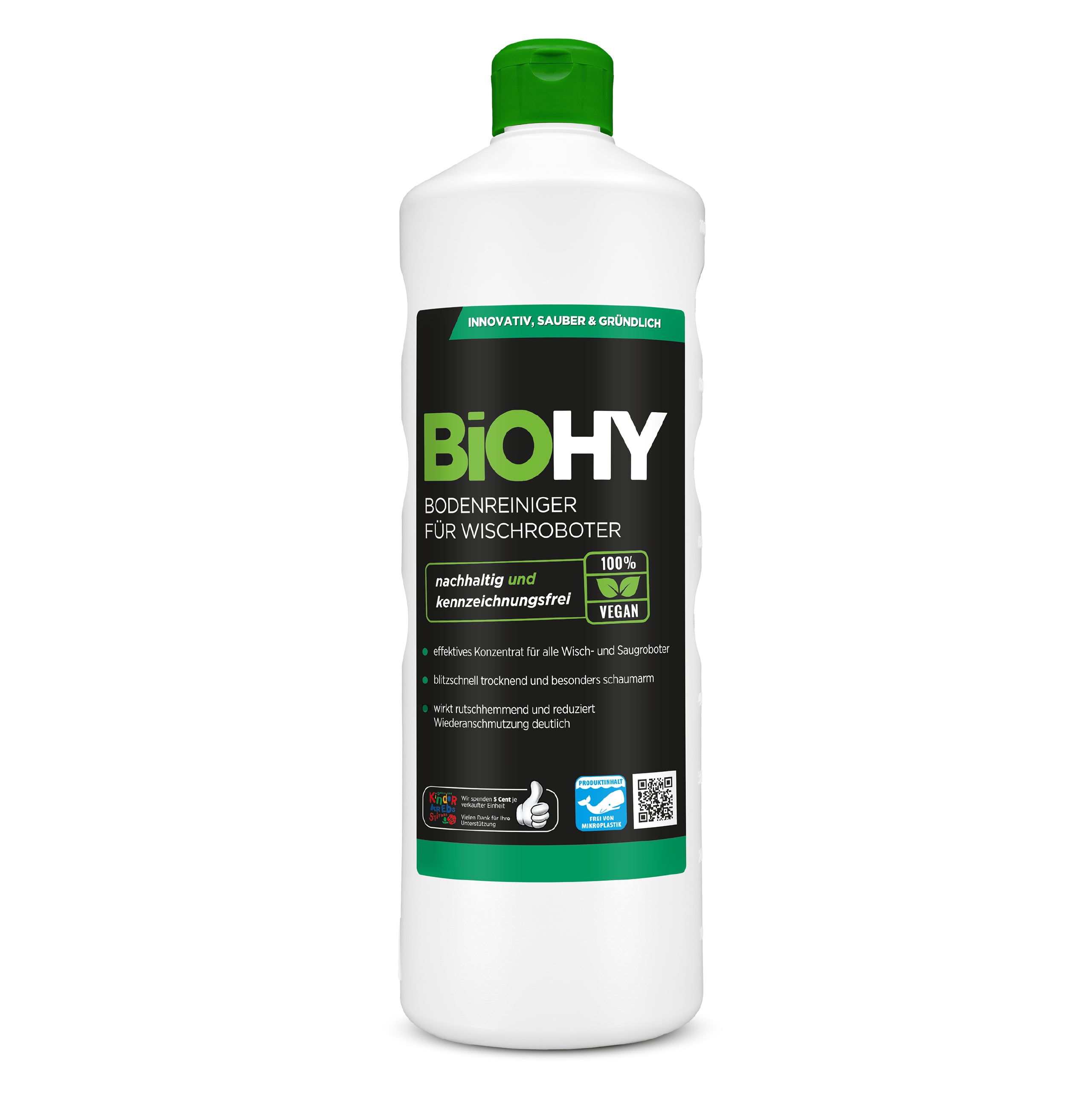 BiOHY floor cleaner for wiping robots, organic cleaner, floor wiping care, non-foaming floor cleaner