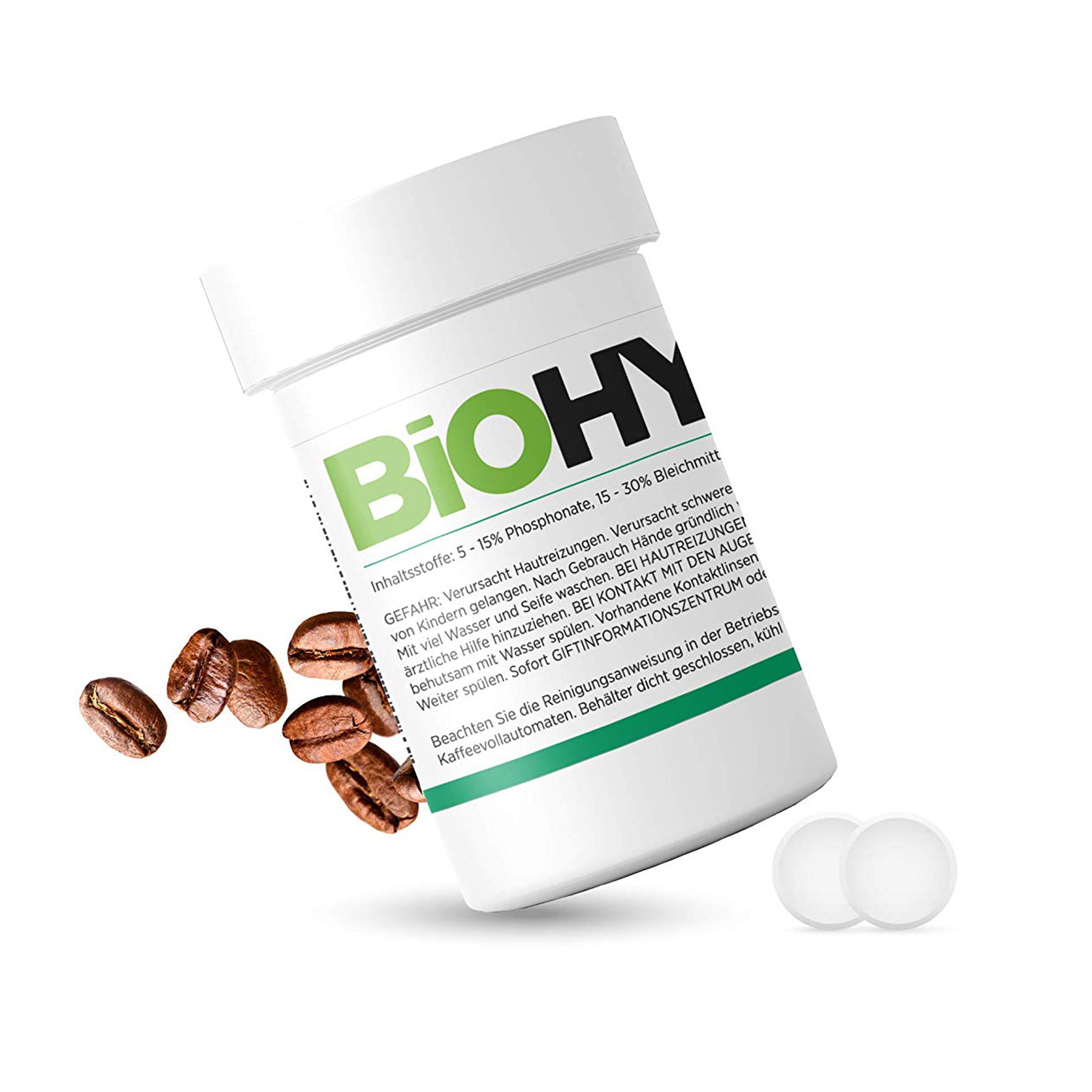 BiOHY cleaning tablets for fully automatic coffee machines, descaling tablets, fully automatic coffee machines descaler, coffee machines cleaning tabs