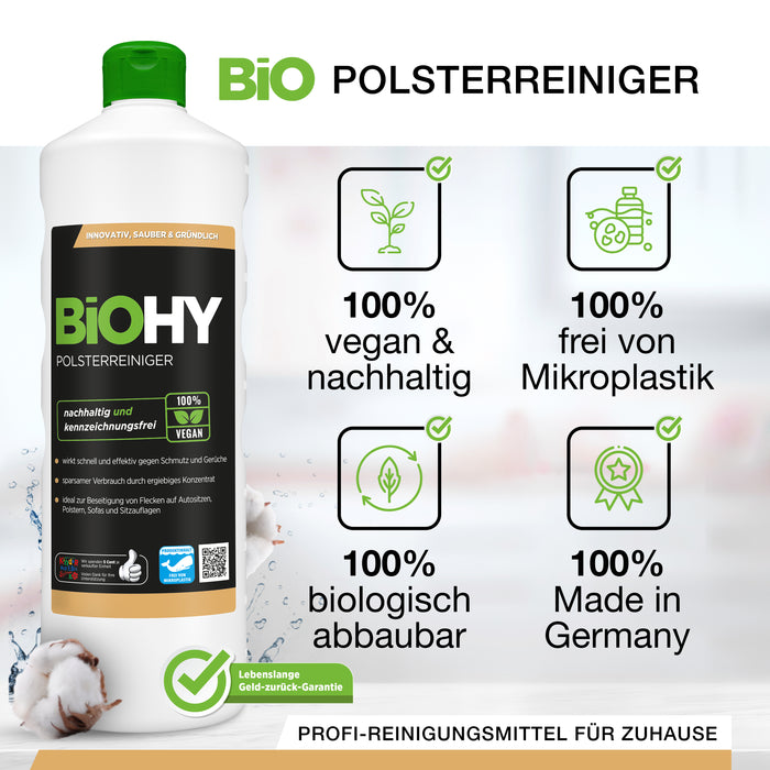 BiOHY upholstery cleaner 500ml, upholstery cleaner, mattress cleaner, organic concentrate