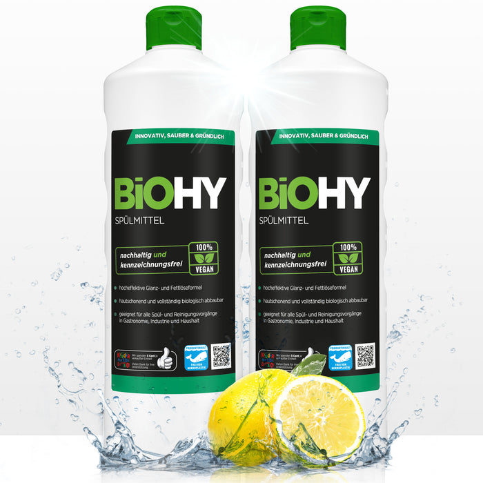 BiOHY washing-up liquid, dishwashing liquid, hand washing-up liquid, dishwashing liquid