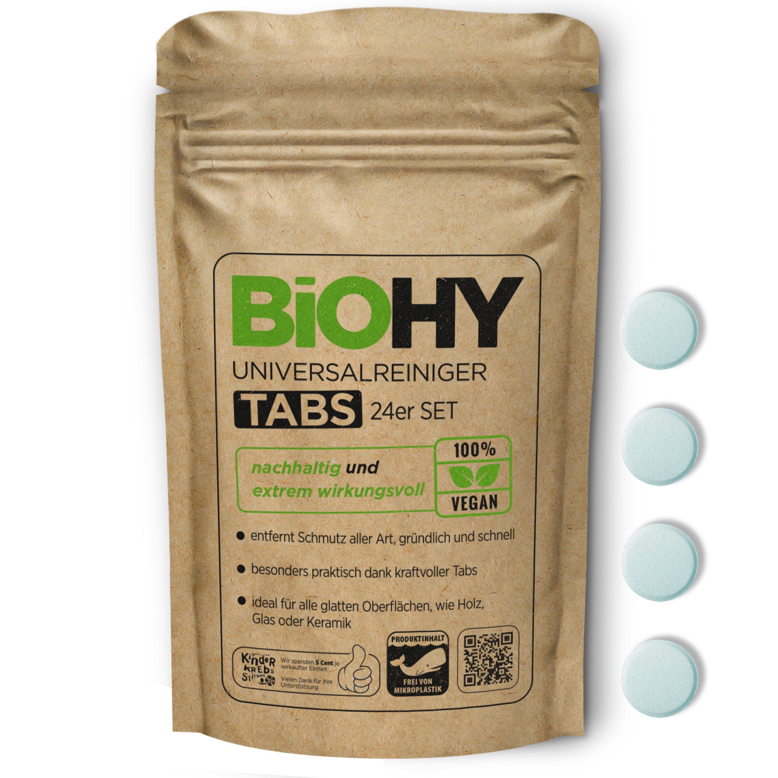 BIOHY universal cleaner tabs, cleaning agents, cleaning tablets, all-purpose cleaner tabs